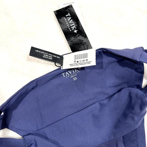 NWT Tavik Chloe Full Ribbed Swim Bottom in Cobalt Blue - Extra Small - Picture 3 of 9